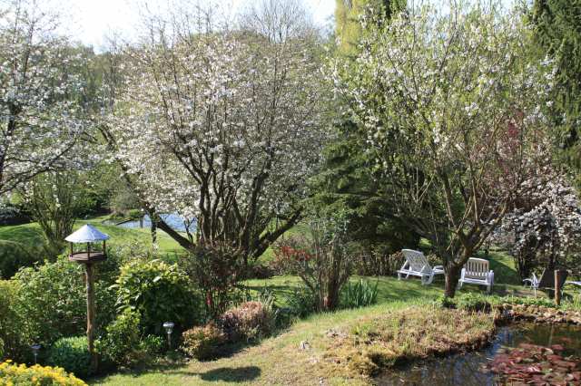 La marchalerie - le jardin au printemps